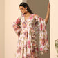 Pomcha Jaipur White Gul Sufiyana Angrakha Set | Swadesiicart