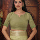 Shree Shyam Fashion Organza Mhendi Green Saree
