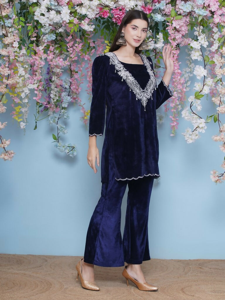 Joban Fashion Navy Blue Coord Set with inner - Swadesiicart