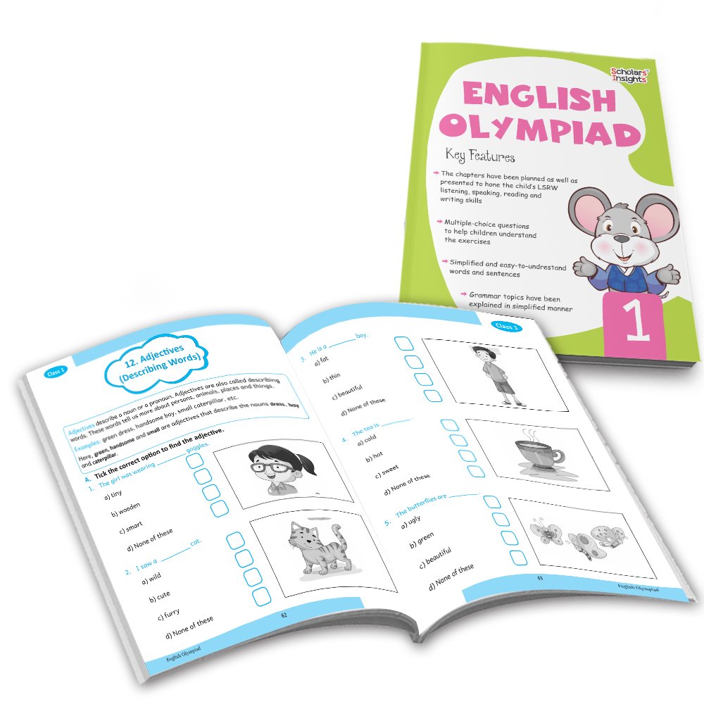 Grade 1 Ultimate English Combo Practice Workbooks Set of 4: Grammar, Writing Skills, Olympiad Prep, and Gear Up English| Ages 6-7 Years - Swadesiicart