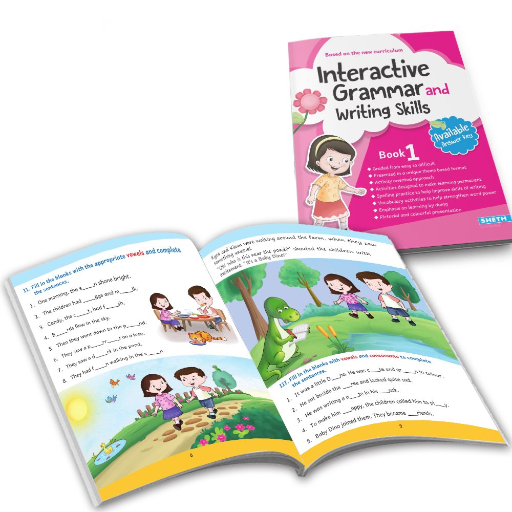 Grade 1 Ultimate English Combo Practice Workbooks Set of 4: Grammar, Writing Skills, Olympiad Prep, and Gear Up English| Ages 6-7 Years - Swadesiicart