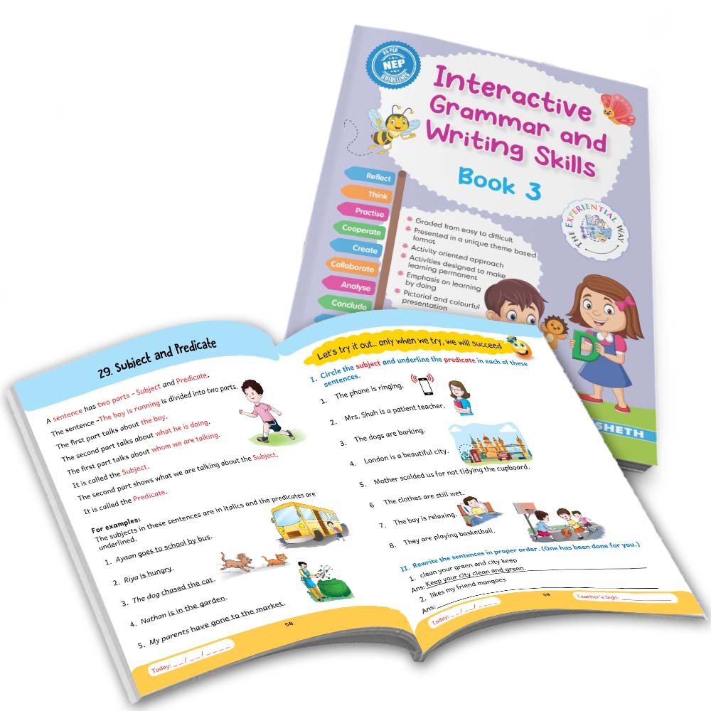 Grade 3 Ultimate English Combo Practice Workbooks Set of 4: Grammar, Writing Skills, Olympiad Prep, and Gear Up English| Ages 8-9 Years - Swadesiicart