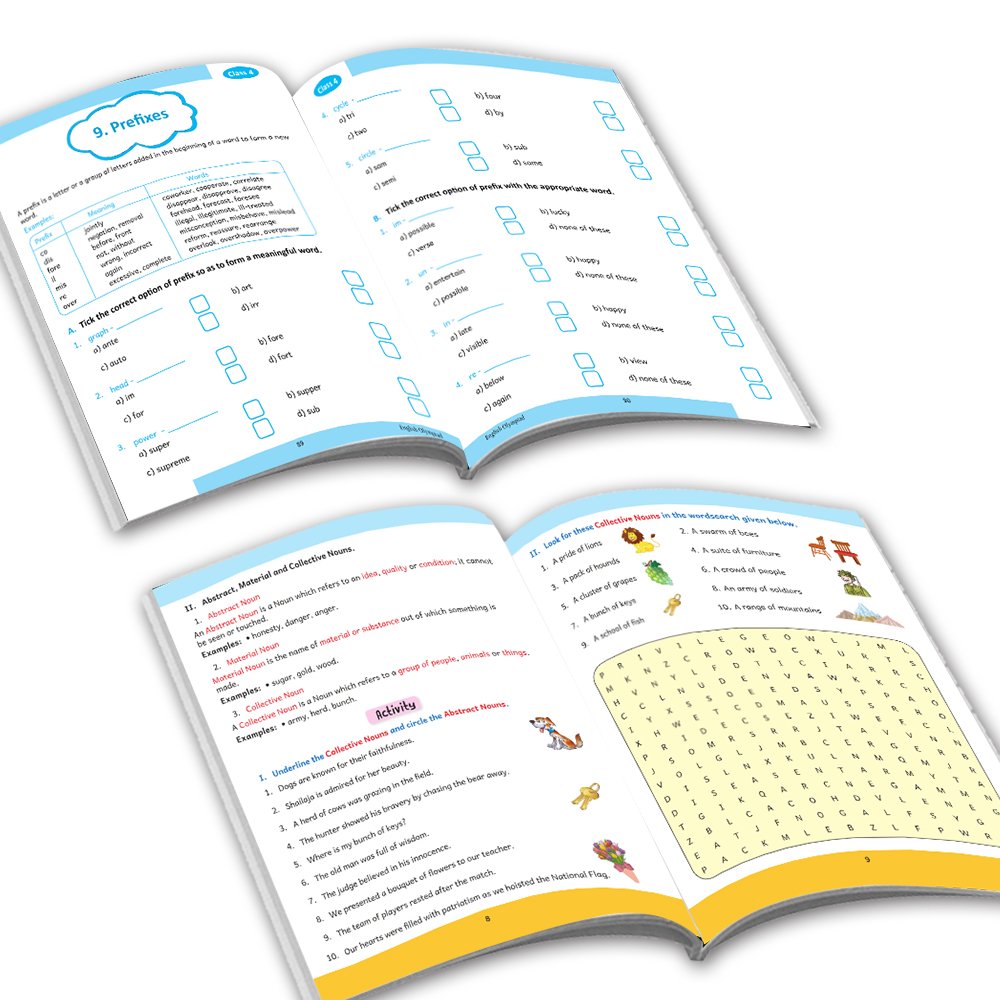 Grade 4 Ultimate English Combo Practice Workbooks Set of 4: NEP Based Interactive Grammar & Writing Skills, Olympiad Prep| Ages 8-10 Years - Swadesiicart