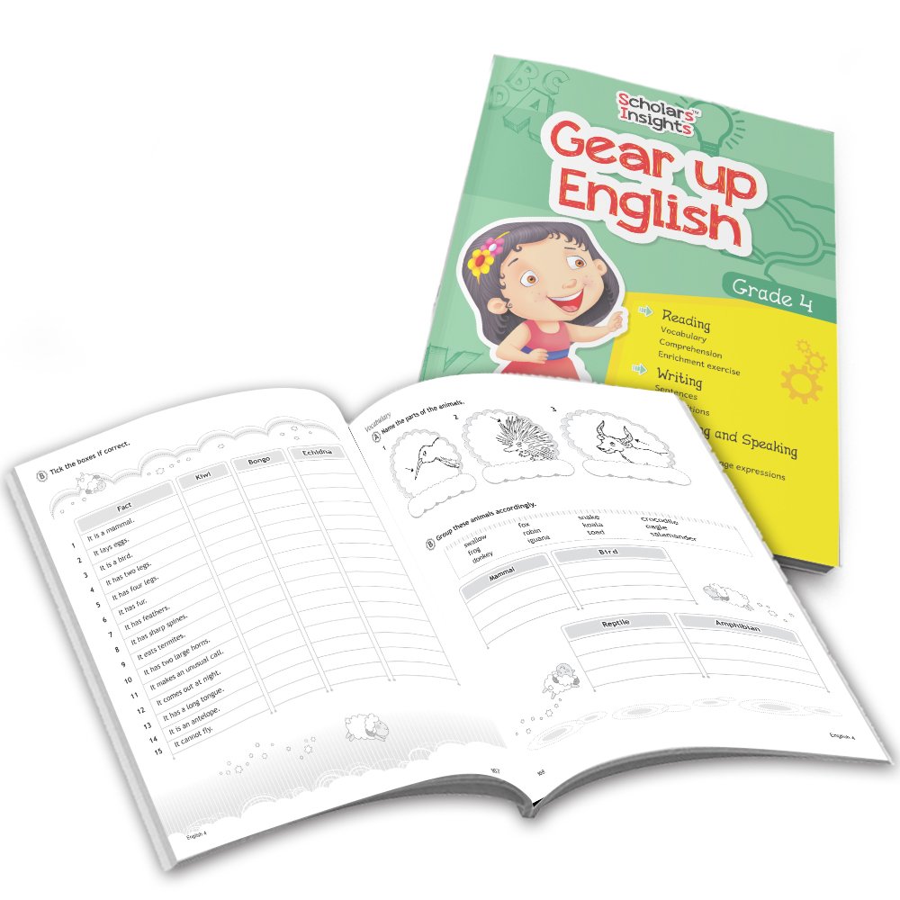 Grade 4 Ultimate English Combo Practice Workbooks Set of 4: NEP Based Interactive Grammar & Writing Skills, Olympiad Prep| Ages 8-10 Years - Swadesiicart