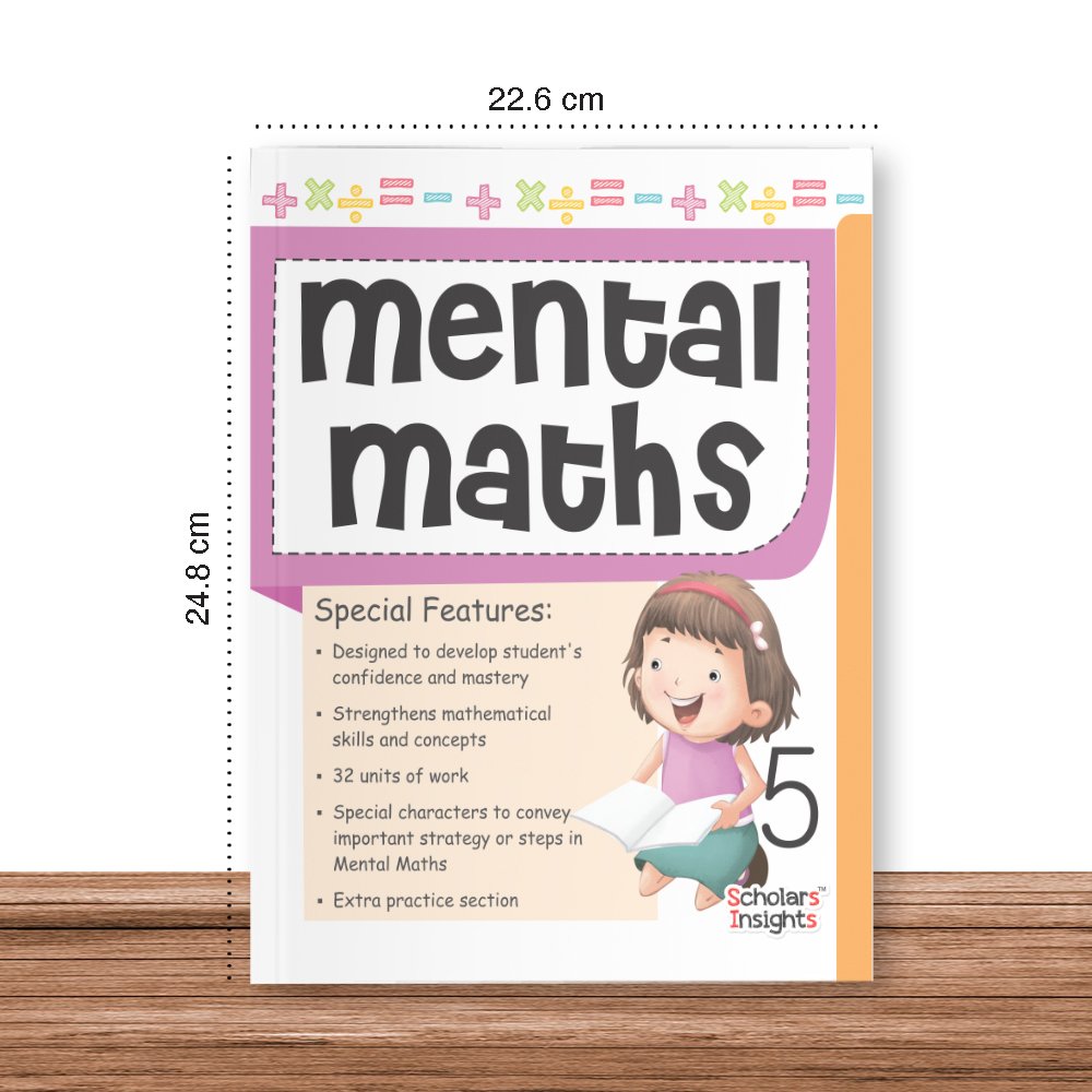 Grade 5 Comprehensive Learning with Mathematics Workbooks Set of 4 Ages 10-11 Years: Gear Up Math, Mental Math, Olympiad,Challenging Word Problems - Swadesiicart