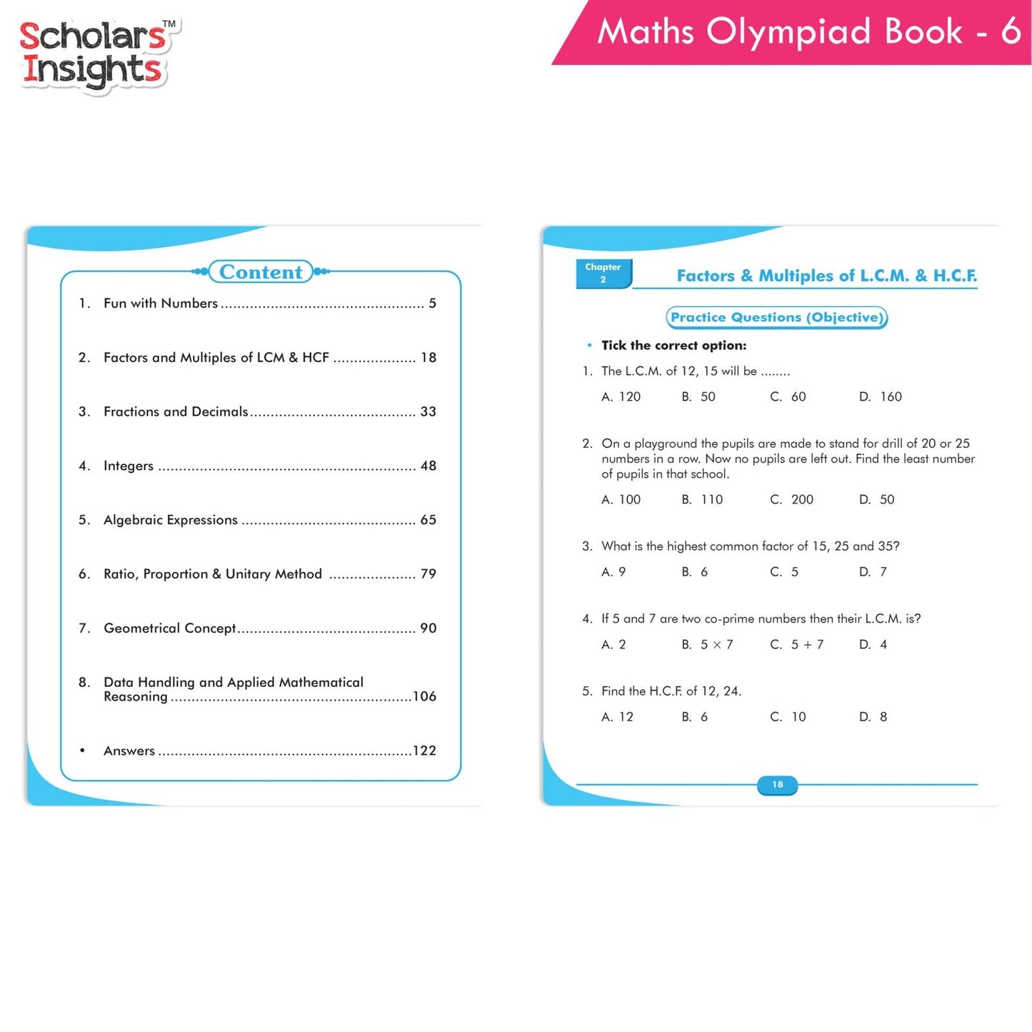 Grade 6 Comprehensive Learning with Mathematics Workbooks Set of 4 Ages 11-12 Years: Gear Up Math, Mental Math, Olympiad, Challenging Word Problems - Swadesiicart