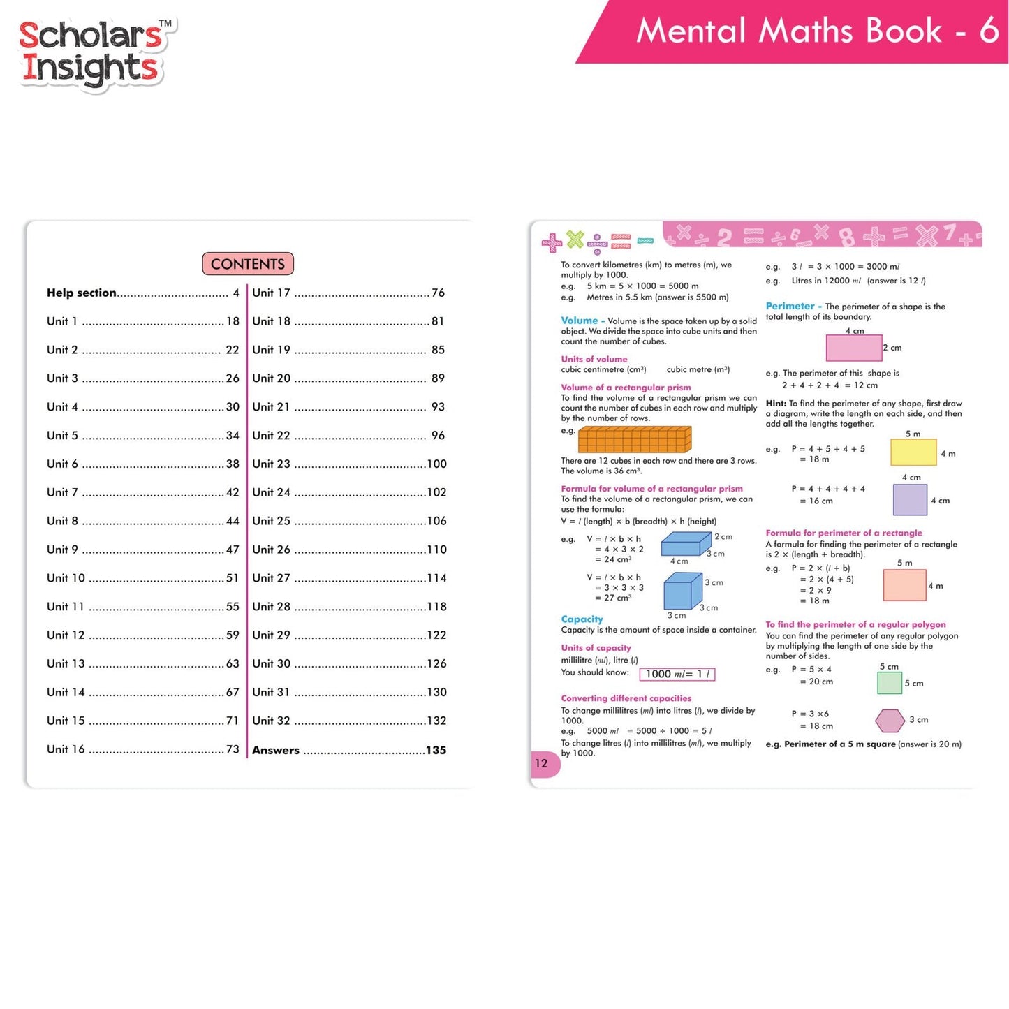 Grade 6 Comprehensive Learning with Mathematics Workbooks Set of 4 Ages 11-12 Years: Gear Up Math, Mental Math, Olympiad, Challenging Word Problems - Swadesiicart