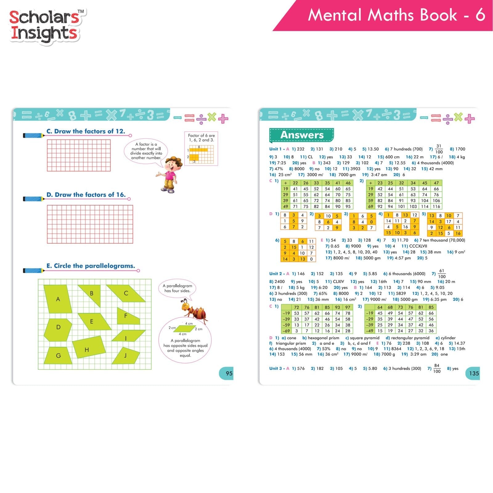 Grade 6 Comprehensive Learning with Mathematics Workbooks Set of 4 Ages 11-12 Years: Gear Up Math, Mental Math, Olympiad, Challenging Word Problems - Swadesiicart