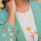 Yufta Green Cotton Checks Print Co Ord Set With Embroidery - Swadesiicart