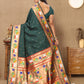 Lorenvalley Fashion Green Soft Paithani Silk Woven Design Rich Zari Meenakari Weaving Saree - Swadesiicart