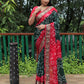Lorenvalley Premium Pure Bandhej Tapeta Soft light weight silk saree with zari weaving Border - Multicolor - Swadesiicart