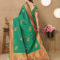 Lorenvalley Fashion Green Soft Silk Copper Zari weaving Design Saree - Swadesiicart
