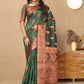 Lorenvalley Fashion Green Soft Katan Silk Woven Design Copper Zari Weaving Saree - Swadesiicart