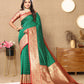 Lorenvalley Fashion Green Soft Silk weaving Design Rich Zari Weaving Saree - Swadesiicart