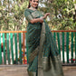 Lorenvalley Premium Bandhej Patola Silk Sarees with kanchi Borders and Contrast Zari Weaving borders Saree - Green - Swadesiicart
