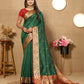 Lorenvalley Fashion Green Soft Paithani Silk Woven Design Rich Meenakari Zari Weaving Pallu Saree - Swadesiicart