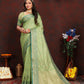 Lorenvalley Fashion Green Soft Katan Silk Woven Design Zari Weaving Pallu Saree - Swadesiicart