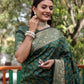 Lorenvalley Premium Bandhej Patola Silk Sarees with kanchi Borders and Contrast Zari Weaving borders Saree - Green - Swadesiicart