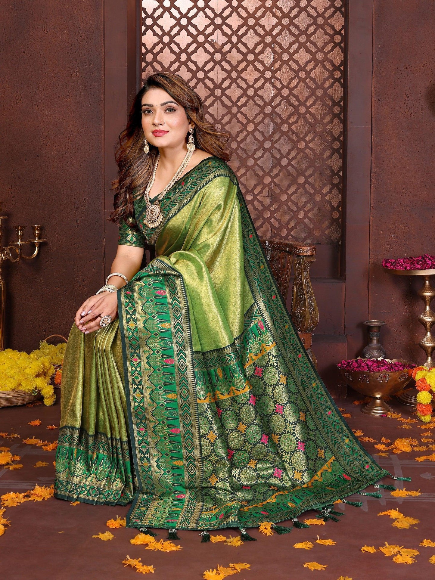 Anaita Banarasi Tissue Silk Saree