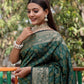 Lorenvalley Premium Bandhej Patola Silk Sarees with kanchi Borders and Contrast Zari Weaving borders Saree - Green - Swadesiicart