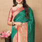 Lorenvalley Fashion Green Soft Silk weaving Design Rich Zari Weaving Saree - Swadesiicart