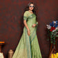 Lorenvalley Fashion Green Soft Katan Silk Woven Design Zari Weaving Pallu Saree - Swadesiicart