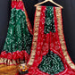 Lorenvalley Premium Pure Bandhej Tapeta Soft light weight silk saree with zari weaving Border - Multicolor - Swadesiicart