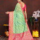 Lorenvalley Fashion Green Organza Silk Woven Design with Rich Meenakari Weaving Pallu Saree - Swadesiicart