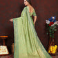 Lorenvalley Fashion Green Soft Katan Silk Woven Design Zari Weaving Pallu Saree - Swadesiicart