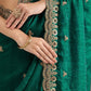 Lorenvalley Fashion Green Fendy Satin with Embroidery Double Sequence Work Saree with Blouse - Swadesiicart