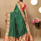 Lorenvalley Fashion Green Soft Paithani Silk Woven Design Rich Meenakari Zari Weaving Pallu Saree - Swadesiicart