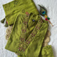 Lorenvalley Fashion Green Roman Silk Embroidery Sequence Work Kurta Pant with Dupatta - Swadesiicart