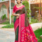 Anaita Green Soft Silk Saree With Floral Printed Work With Blouse