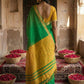 Anaita Green Cotton Printed Saree With Blouse
