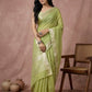 Anaita Green Cotton Saree With Blouse