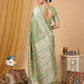 Anaita Green Linen Woven Work Saree With Blouse