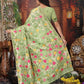 Anaita Green Linen Printed Saree With Blouse