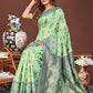 Anaita Green Banarasi Silk Saree With Blouse