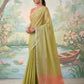 Anaita Green Tissue Saree With Blouse
