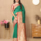 Lorenvalley Fashion Green Soft Silk weaving Design Rich Zari Weaving Saree - Swadesiicart