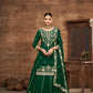 Anaita Green Premium Embroidered Vichitra Silk Lehenga Style Suit