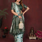 Anaita Green Zari Weaving Work Satin Silk Saree With Blouse