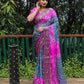 Lorenvalley Premium Pure Bandhej Tapeta Soft light weight silk saree with zari weaving Border - Multicolor - Swadesiicart