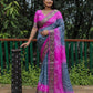 Lorenvalley Premium Pure Bandhej Tapeta Soft light weight silk saree with zari weaving Border - Multicolor - Swadesiicart