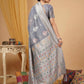 Anaita Grey Linen Woven Work Saree With Blouse