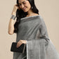 Anaita Grey Linen Saree With Blouse