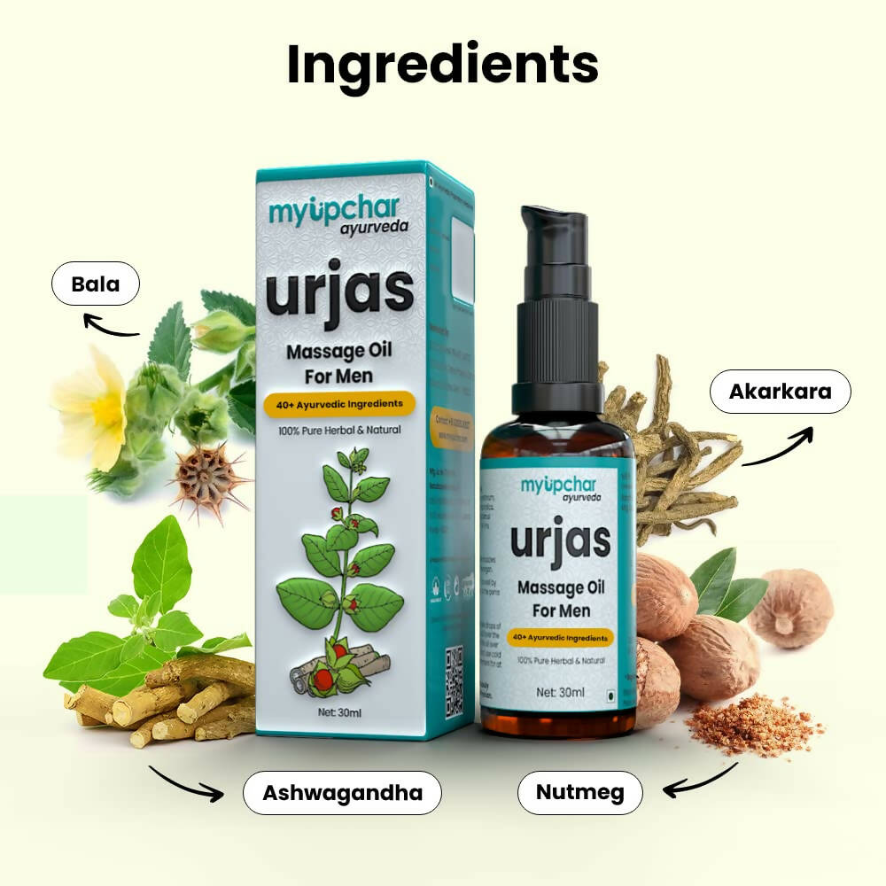 Myupchar Ayurveda Urjas Massage Oil Men | Swadesiicart