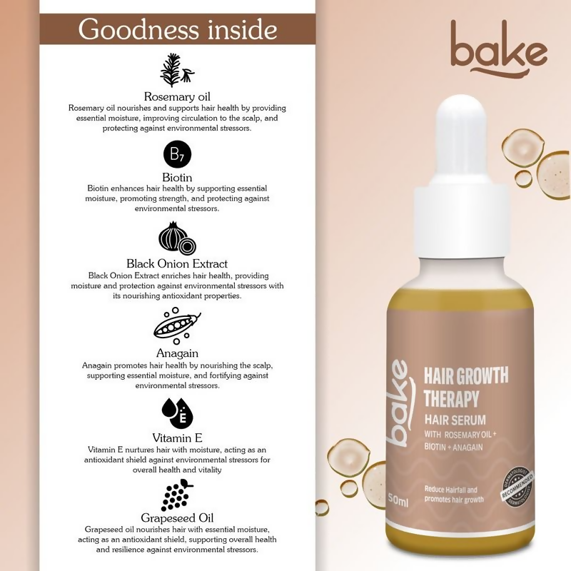 Bake Rosemary Oil Hair Growth Serum | Swadesiicart