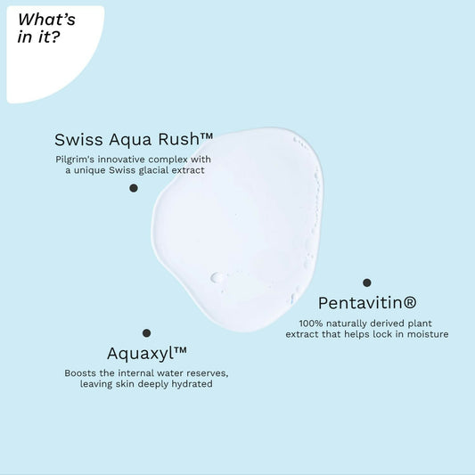 Pilgrim Swiss Aqua Rush Hydrating Gel Toner For Glowing Skin, Long Lasting Hydration Plump & Healthy Skin - Swadesiicart