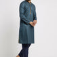 Ethnic India Blue Men's Kurta Ethnic Motifs Polyester | Swadesiicart